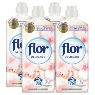 4 Botes de Flor Suavizante Concentrado Original Delicado 78Lv por 8.4€