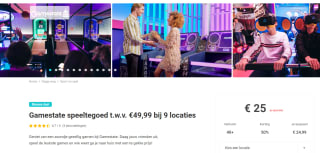 Gamestate speeltegoed t.w.v. €49,99 voor maar €25