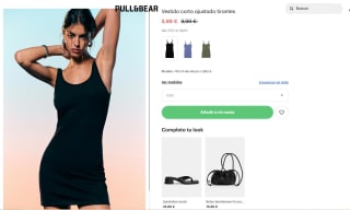 Vestido corto ajustado tirantes 3 colores a elegir por 5,99€