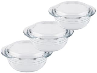 O'Cuisine Glazen ovenschaal - Set van 3 ovenschalen van borosilicaatglas voor €9,99 in de Lidl webshop
