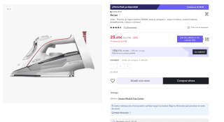 Plancha de vapor Solac Optima 3000 por 17.84€