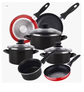 Bateria de cocina 7 piezas MAGEFESA Kenia de acero vitrificado por 35.99€