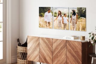 75% korting op canvas meerluiken Bijvoorbeeld: 80x60 cm 2 luiken voor €25,76 cm incl. verzending.