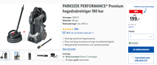 Lidl Parkside Performance hogedrukreiniger voor €199 bij Lidl