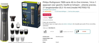 Philips Multigroom 7000-serie All-in-One trimmer voor €49,99 via Amazon Prime