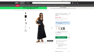 Vestido midi negro ASOS DESIGN por 4,50€