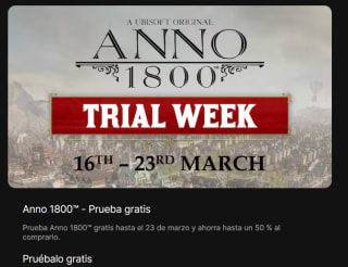 Prueba gratis Anno 1800