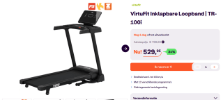 VirtuFit TR100i Loopband voor €529,95 bij Ibood