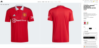 Camiseta primera equipación Manchester United 22/23 porr solo 36€