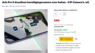 ARLO Arlo Pro 5 2K Spotlight Draadloze Beveiligingscamera, 2 cam-kit voor €199 bij Bol