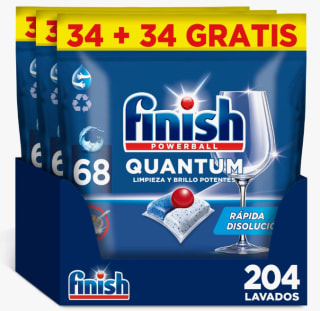 Finish Powerball Quantum 204 Pastillas para Lavavajillas por 29,76€