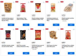 50% descuento en todos los frutos secos en Carrefour solo Hoy