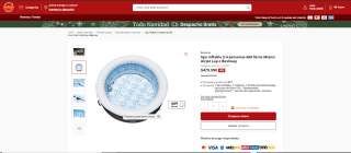 Spa inflable Bestway Miami Airjet Lay-z para 2-4 personas de 669 litros por $479.990