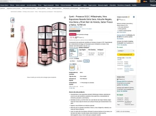 Vino Canti Prosecco D.O.C. Millesimato Espumoso Rosado Extra Seco por solo 6,46€