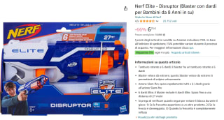 Nerf N-Strike Disruptor blaster voor €6,35 bij Amazon