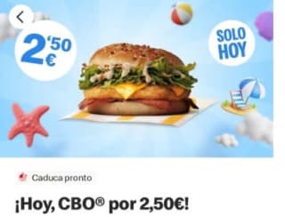 CBO por tan sólo 2,50€ en Mc Donals