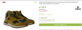 Timberland Field Trekker schoenen voor €61 bij Outlet46