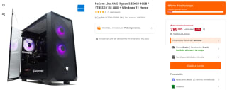 Ordenador PcCom Lite AMD Ryzen 5 5500 / 16GB / 1TBSSD / RX 6600 + Windows 11 Home por 789€