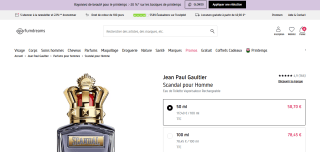 Eau de Toilette Scandal Homme Jean Paul Gaultier à 58,70€