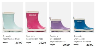 €10 korting op Bergstein kinderregenlaarzen bij Ziengs