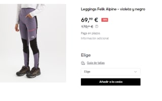 Leggings de Mujer The North Face Felik Alpine por 69.99€