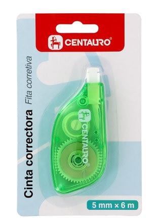 Centauro - Cinta Correctora de Escritura, 5mm x 6m, Secado Rápido por 0,77€ (0,73€ por 4 o mas unidades)