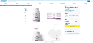 Vitamina C 1000mg 30 capsulas veganas HSN por 5,90€