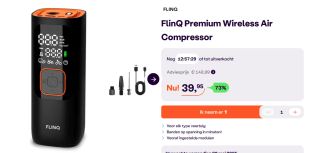 FlinQ Draadloze Luchtcompressor voor €39,95 bij Ibood