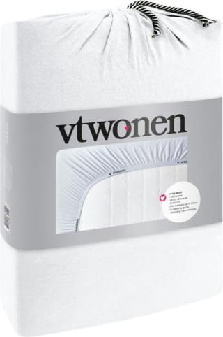 vtwonen Cover Hoeslaken - Wit - 90 x 200/220 cm voor €16,95 bij Ibood