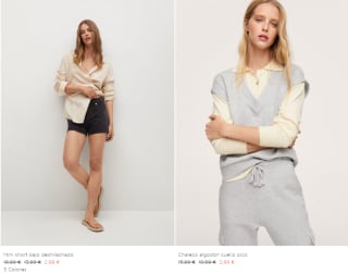 Recopilación ropa en Mango Outlet desde solo 1,99€