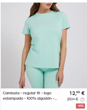 GUESS - Camisetas mujer por 12,99€