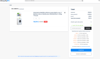 2 Estantería metálica 7house para baño 68x28x169cm por solo 19,91€