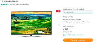 LG 50QNED826QB (2022) €549 bij Art & Craft