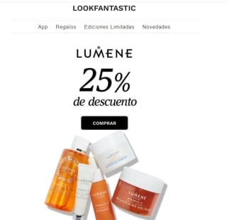 -25% descuento en seleccionados de lumene