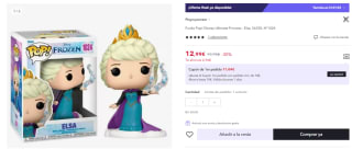 Funko Pop Disney Ultimate Princess Elsa por 12.99€ (Cuenta Nueva 7.8€)