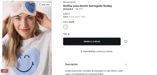 Antifaz para dormir borreguito Smiley pr 4,49€