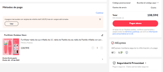 FunWater-tabla de sup inflable de 11' por 108,59€