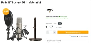 Rode NT1-A met DS1 tafelstatief voor €157 bij Bax-shop