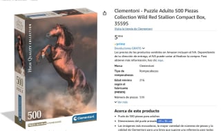 Puzzle marca Clementoni 500 Piezas Collection Wild Red Stallion 35595 por 5,99€