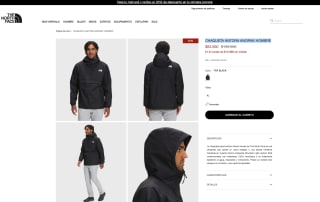 Chaqueta antora anorak hombre The North Face por solo $83.990