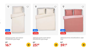 dekbedovertrekken en hoeslakens 30% korting bij de Hema