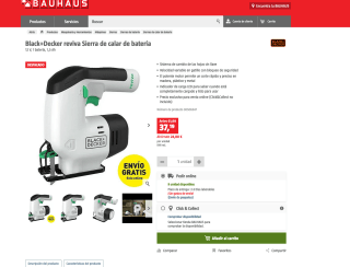 Black+Decker reviva Sierra de calar de batería 12V 1 1,5 Ah por solo 37,19€