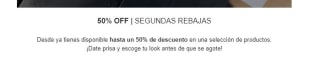 Segundas rebajas con descuentos de hasta -50%