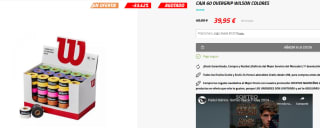 Caja de 60 Overgrip Wilson varios colores por 39,95€