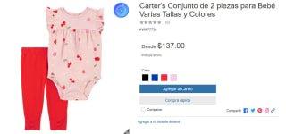 Descuento Costco: Carter's Conjunto para Bebé por $137