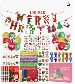 115 piezas de decoración navideños a 9,99€