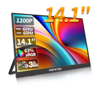 HGFRTEE-Monitor portátil móvil de 14,1 pulgadas por 46,53€