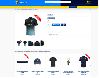 Camiseta CADIZ CF 2º EQUIP. SR 22/23 por 35€