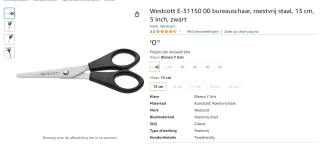 Westcott 2-handige bureauschaar (13 cm) voor €0,79