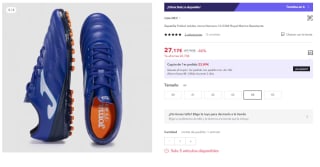 Zapatillas de Fútbol Joma Número-10 2304 por 27.17€ (Cuenta Nueva 15.17€)